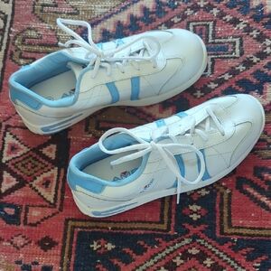 White and Blue Bowling Shoes